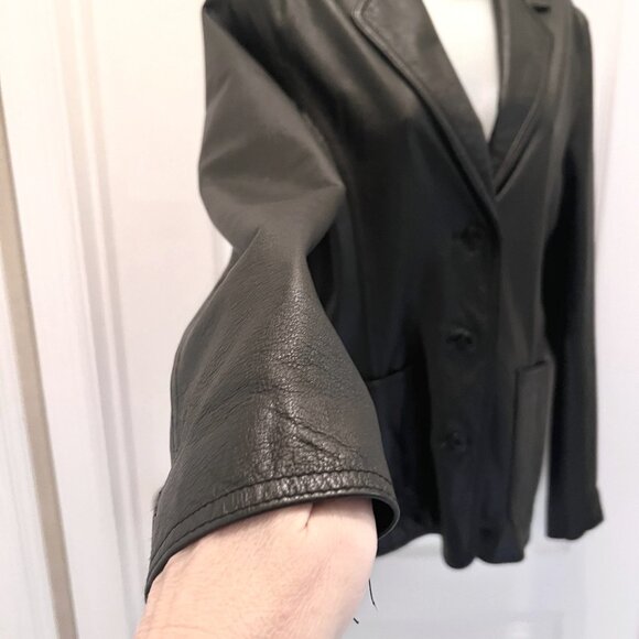 Wilson's Leather Maxima Women's Vintage Black Jacket/Blazer-Size Med.-Casual - Picture 6 of 16
